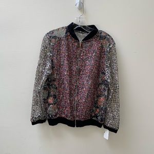 Kennadie Bom black floral Lace jacket